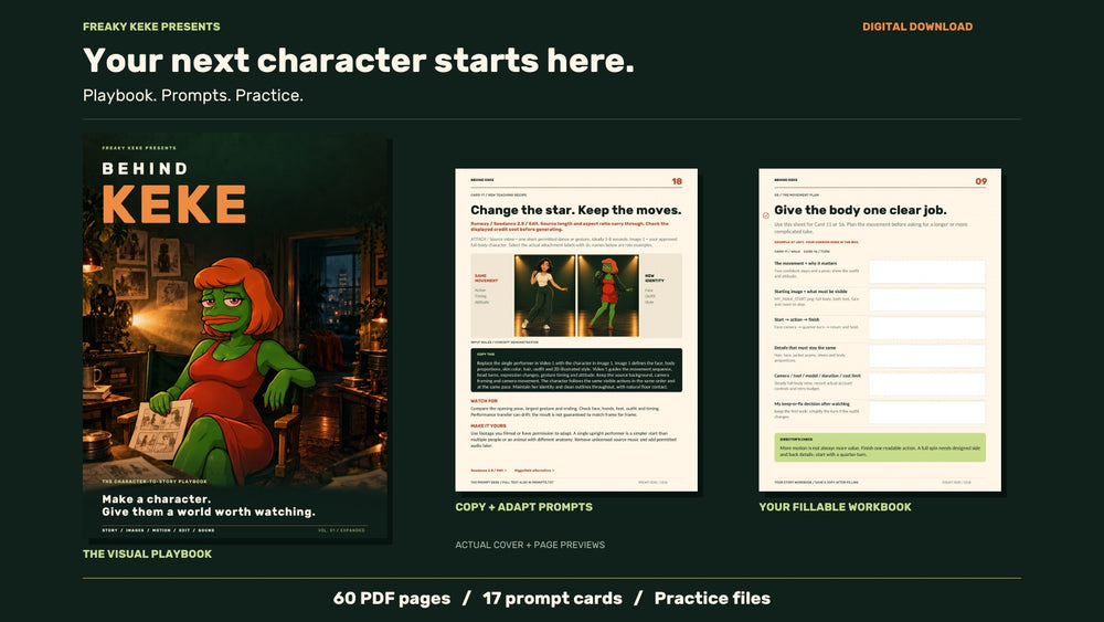 Behind KEKE digital pack: visual playbook, prompt cards and workbook